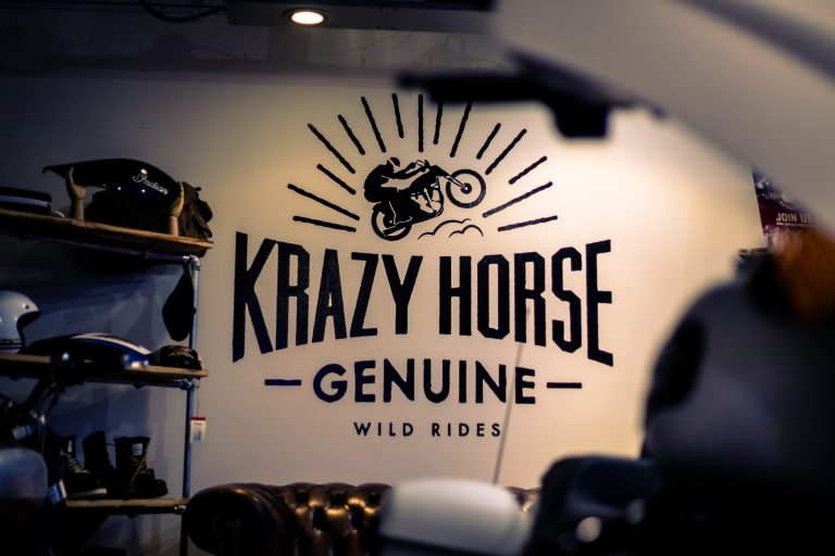 Krazy Horse logo wall