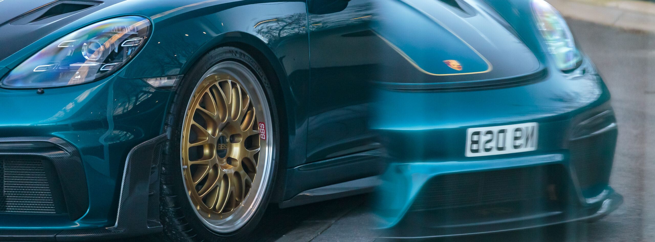 Green Porsche Cayman GT4